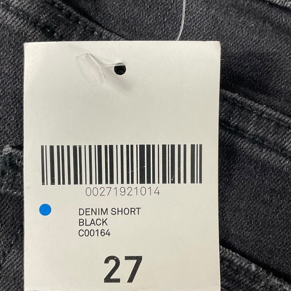 Forever 21 High Rise Black Denim Shorts Size 27 Button fly NWT distressed - Picture 7 of 10